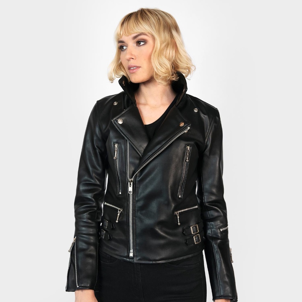 Straight to Hell Vegan Leather Defector Jacket M